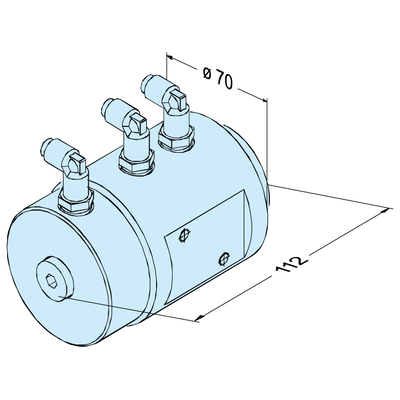 Triple rotatable pneumatic connector