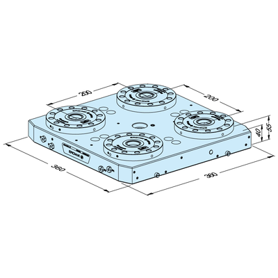 Plaque de base MTS 2.0 360 x 360 P