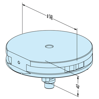 Pallet ø 148  G blank ALU