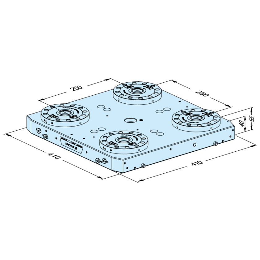 Plaque de base MTS 2.0 410 x 410 P