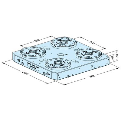 Plaque de base MTS 2.0 360 x 360 P/A