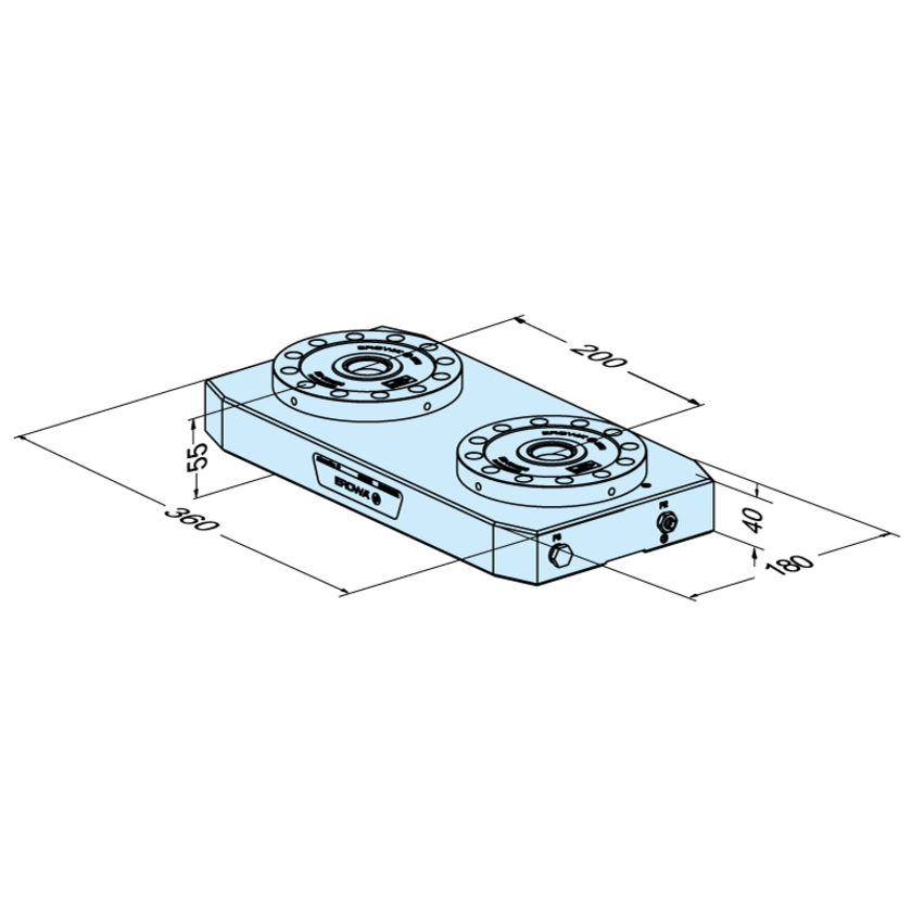 Plaque de base MTS 180 x 360 P