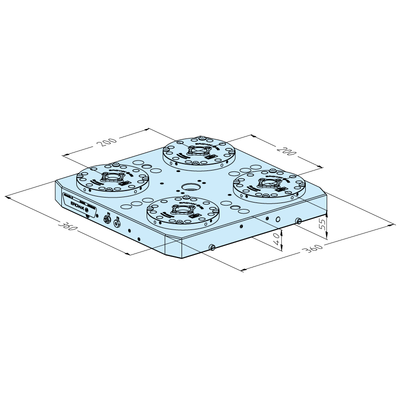 MTS base plate 360 x 360 P/A