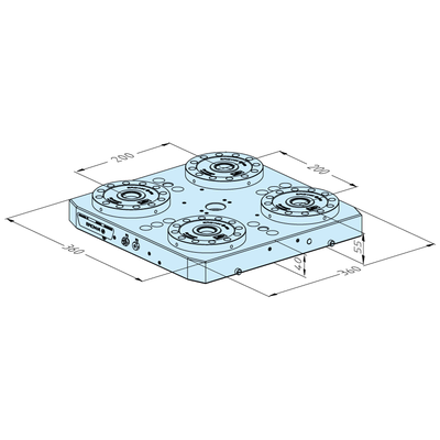 MTS base plate 360 x 360 P