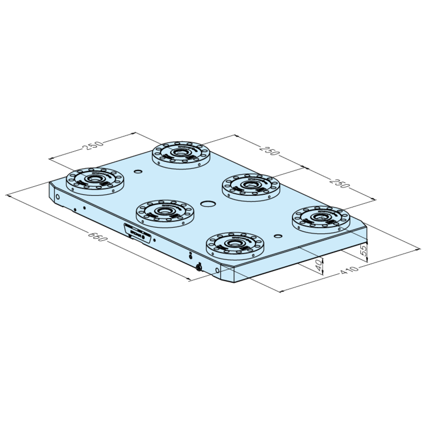 Plaque de base MTS 410 x 660 P