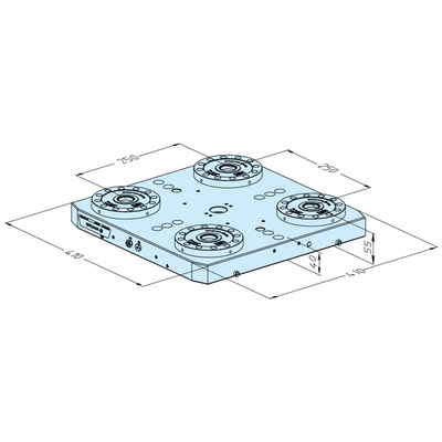 MTS base plate 410 x 410 P