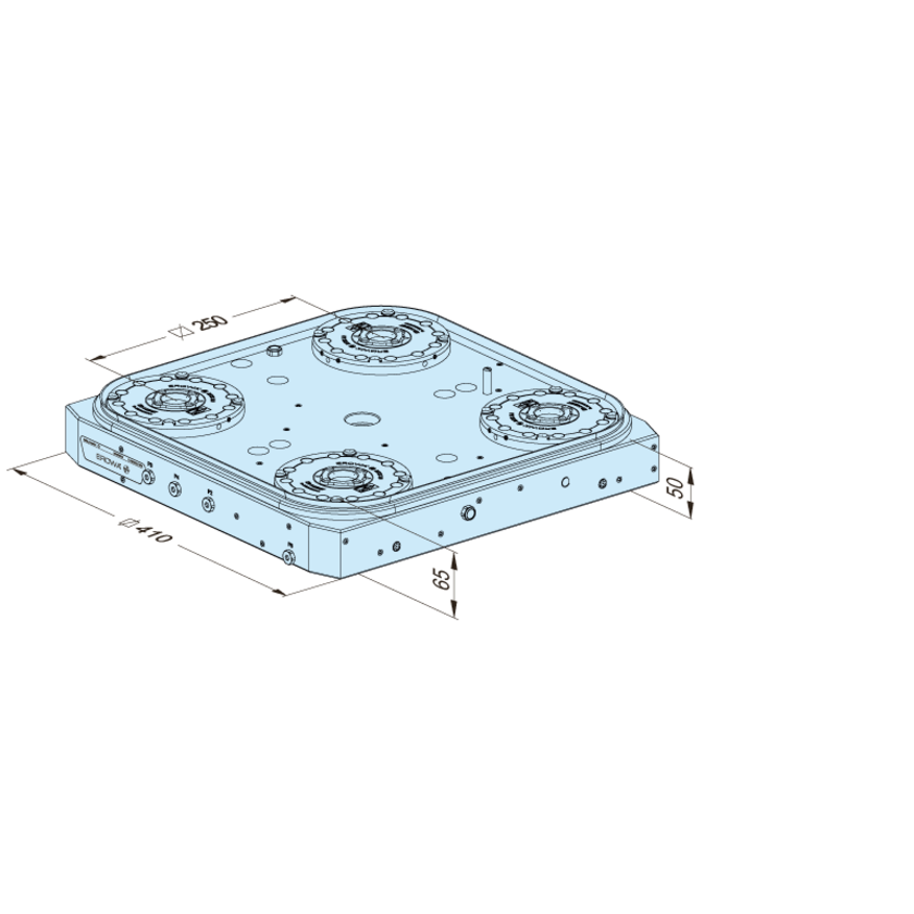 Plaque de base MTS 3.0  410 x 410 P/A