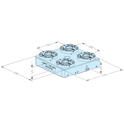 MTS 81 base plate 210 x 210 P/A