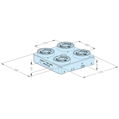 MTS 81 base plate 210 x 210 P