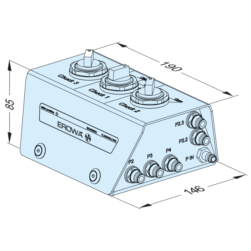 Control box 3-fold