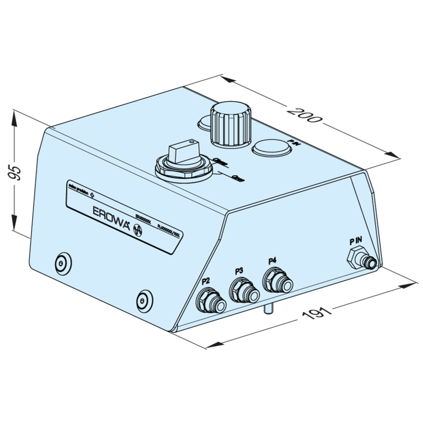 Control box 1-fold with booster