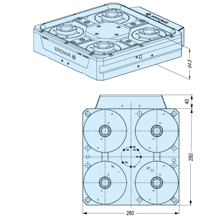 UPC 2.0 Spannfutter 280 x 280