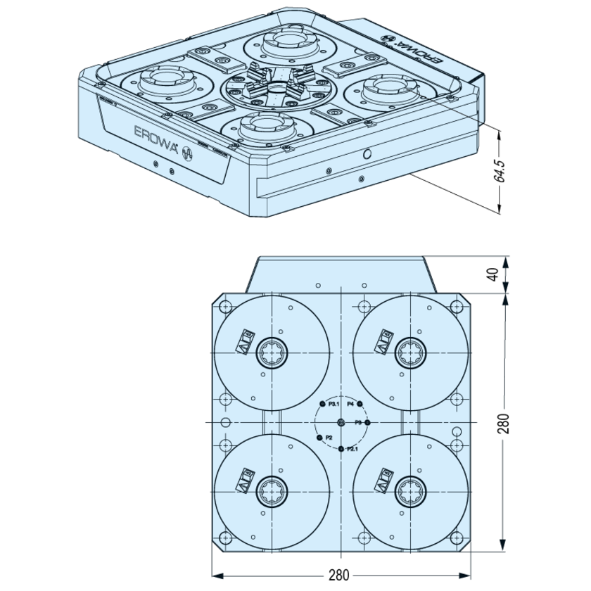 UPC 2.0 Spannfutter 280 x 280